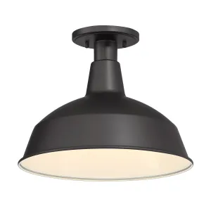 Asher Outdoor Flush Mount, Black