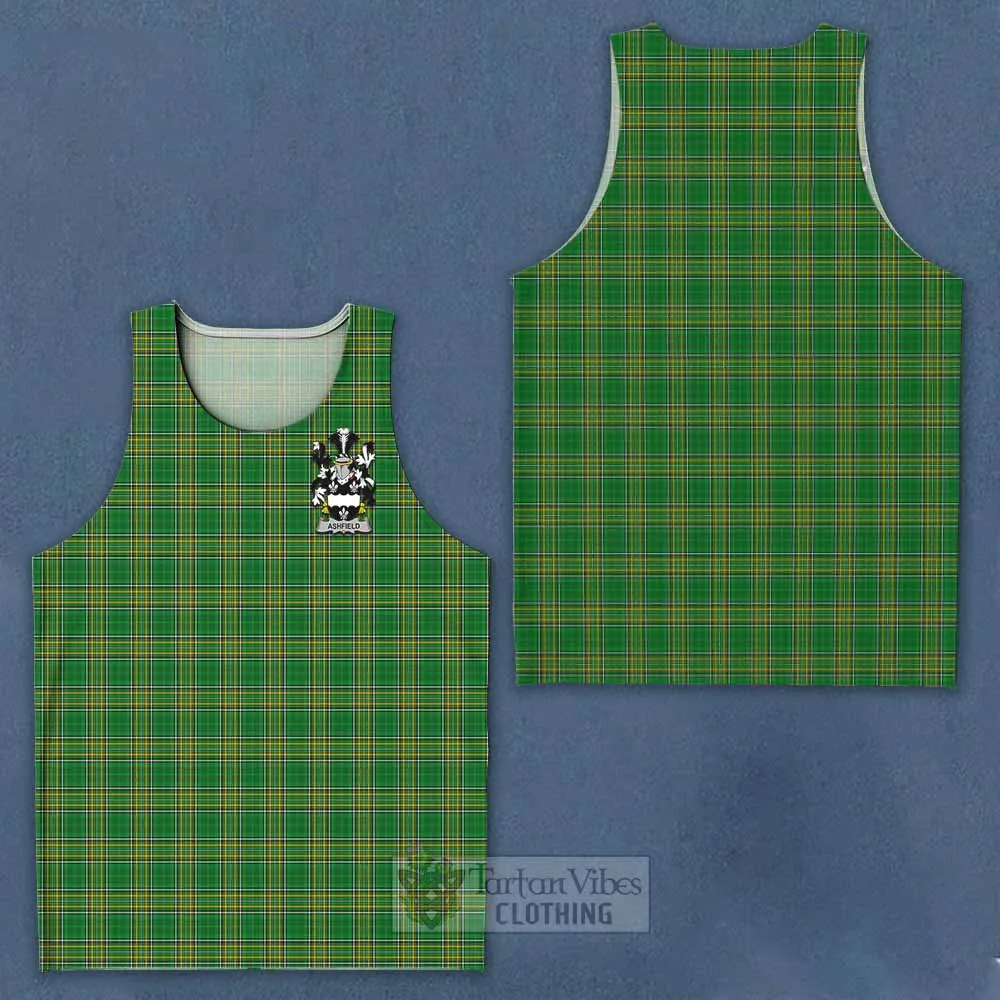 Ashfield Irish Clan Tartan Men's Tank Top with Coat of Arms