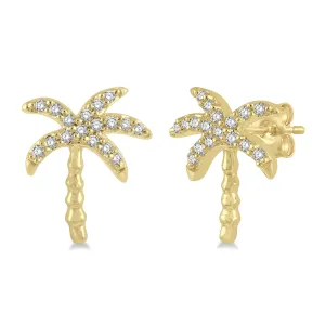 Ashi .10ctw Diamond Palm Tree Stud Earrings