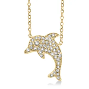 Ashi .15ctw Diamond Dolphin Necklace