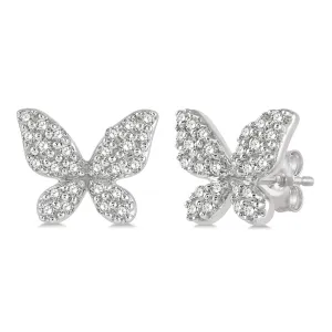 Ashi .20ctw Diamond Butterfly Stud Earrings