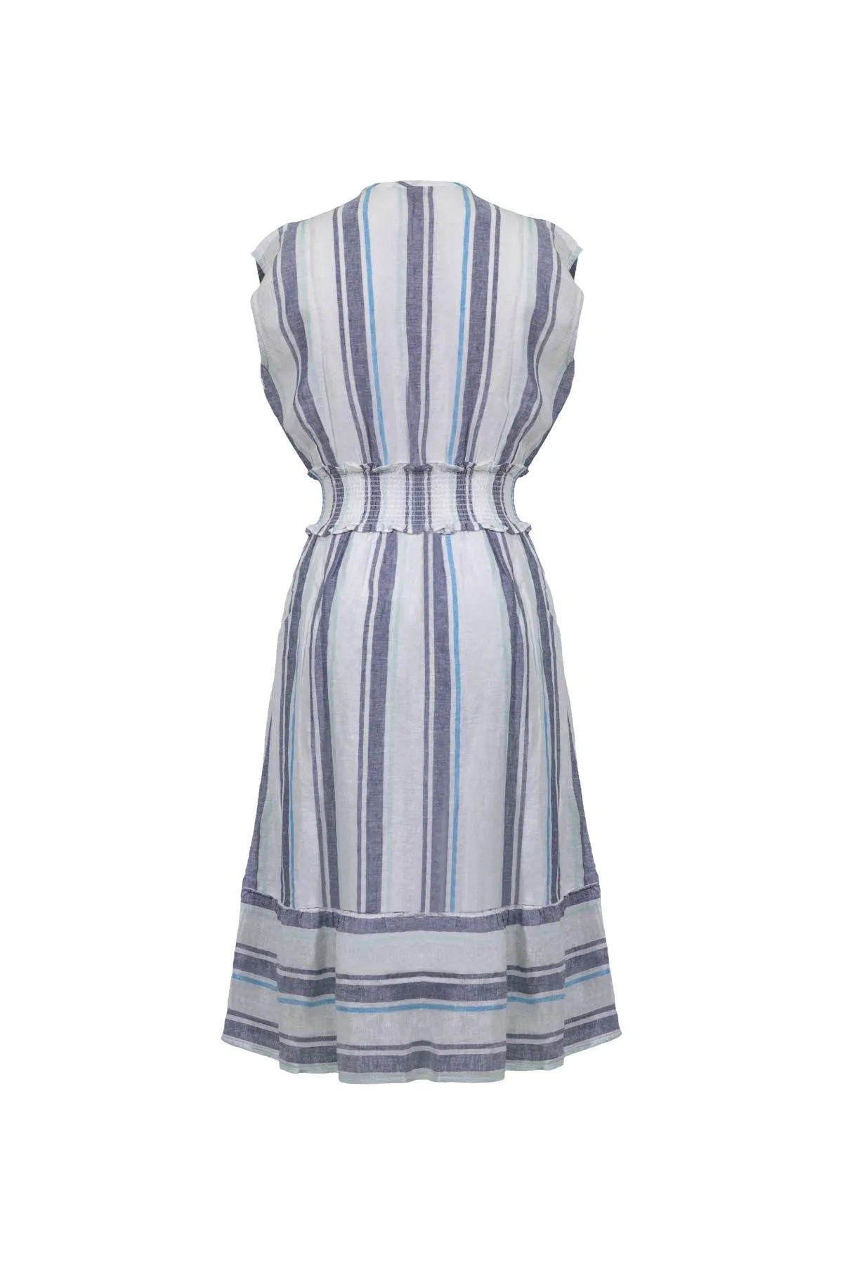 Ashlyn Aegean Blue Stripe Dress