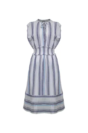 Ashlyn Aegean Blue Stripe Dress