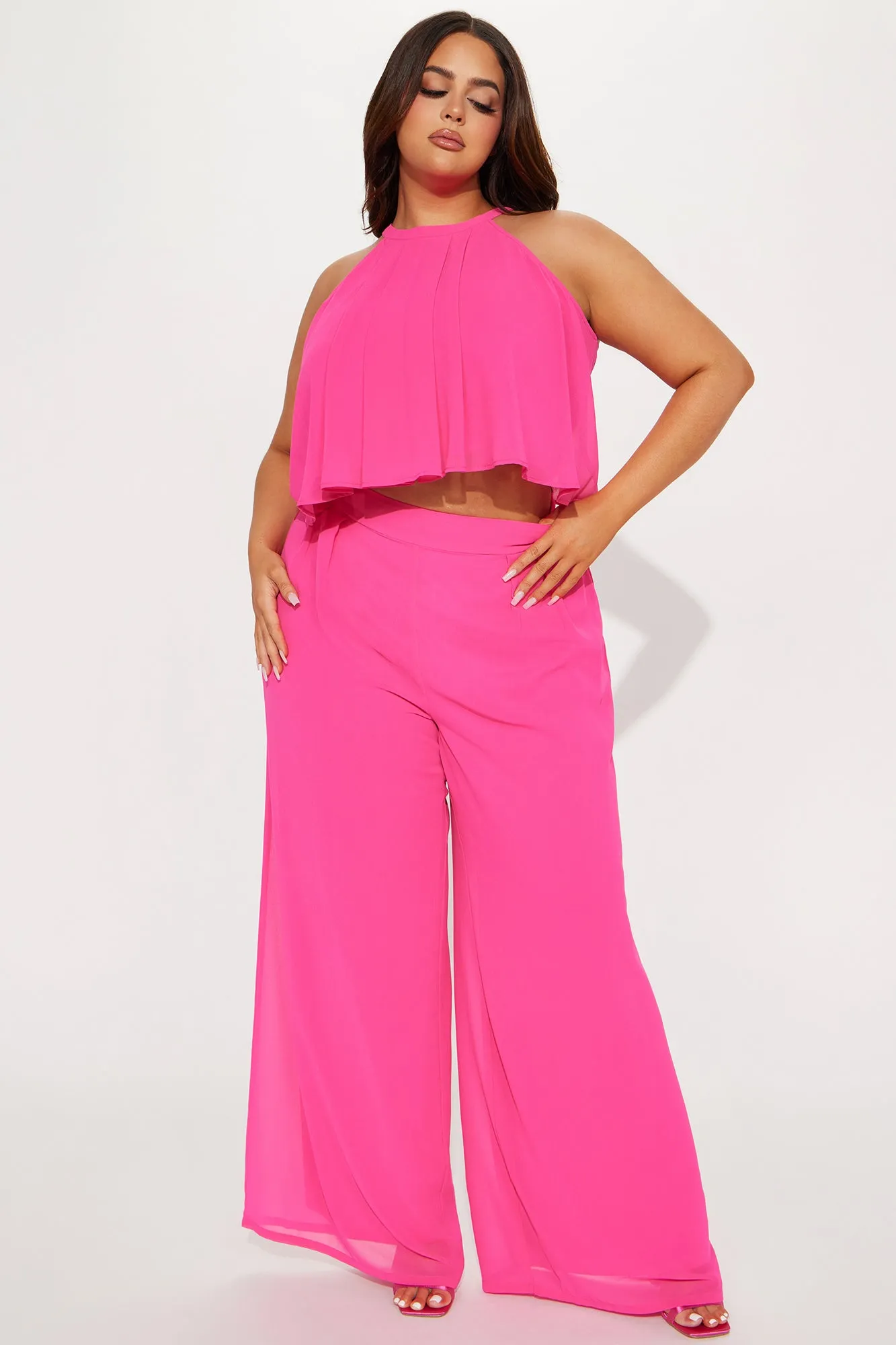 Ashlyn Pant Set - Hot Pink