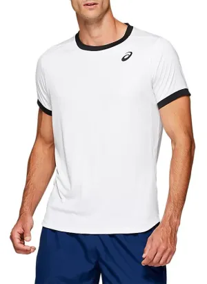 Asics Club Short Sleeve Top White/Black - T-Shirt 2041A037-100