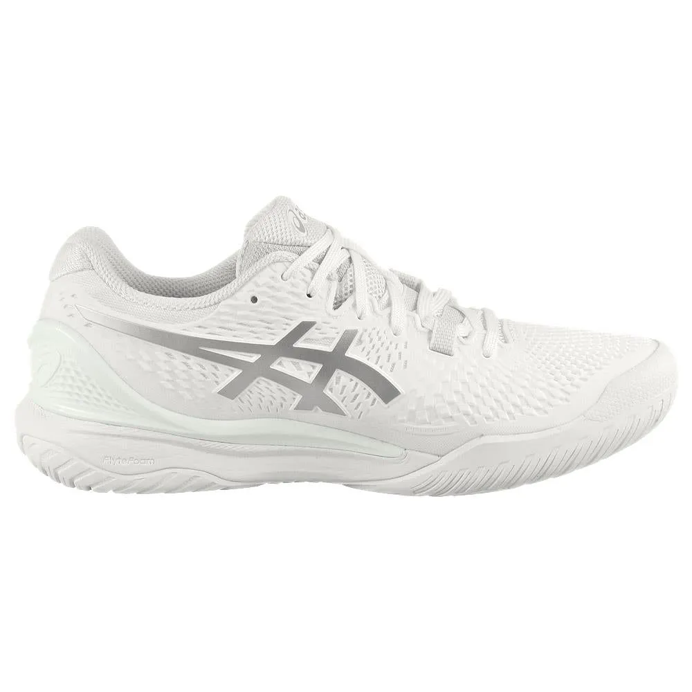 Asics Women's Gel-Resolution 9 - D Width - White/Pure Silver