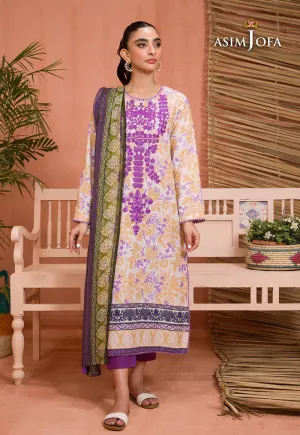 Asim Jofa Gul Rung Stitched/Pret Collection – AJGR-09