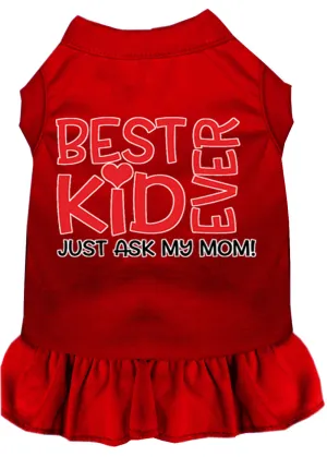 Ask My Mom Screen Print Dog Dress Red Lg (14)