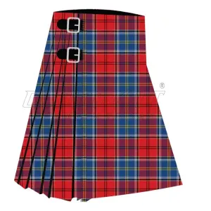 Asman Red Premium Tartan Kilt