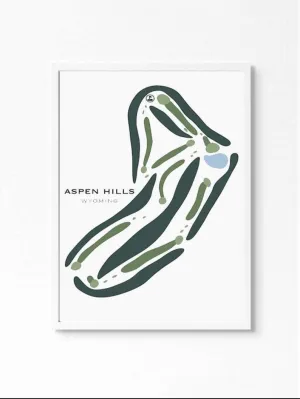 Aspen Hill Golf Course, Star Valley Ranch Wyoming - Printed Golf Courses