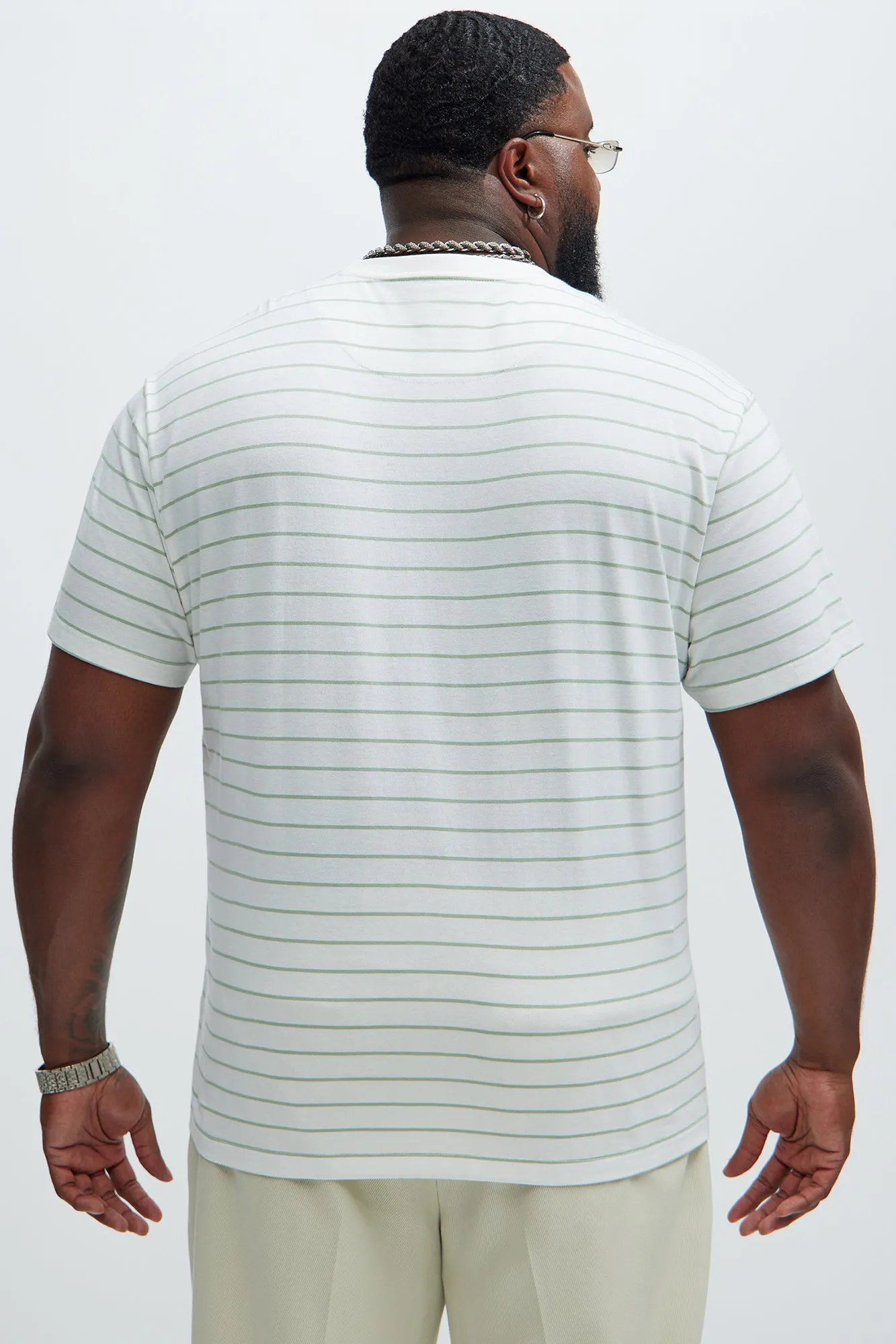 Aspen Stripes Short Sleeve Tee - White/combo