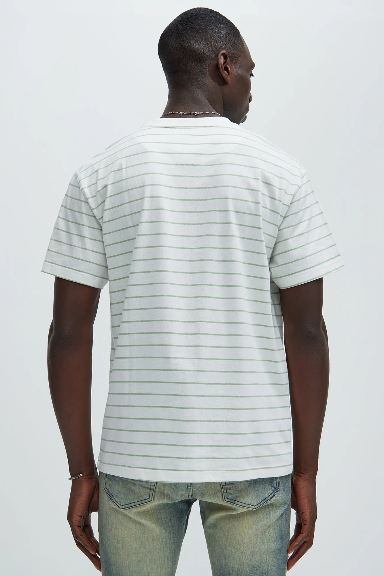 Aspen Stripes Short Sleeve Tee - White/combo