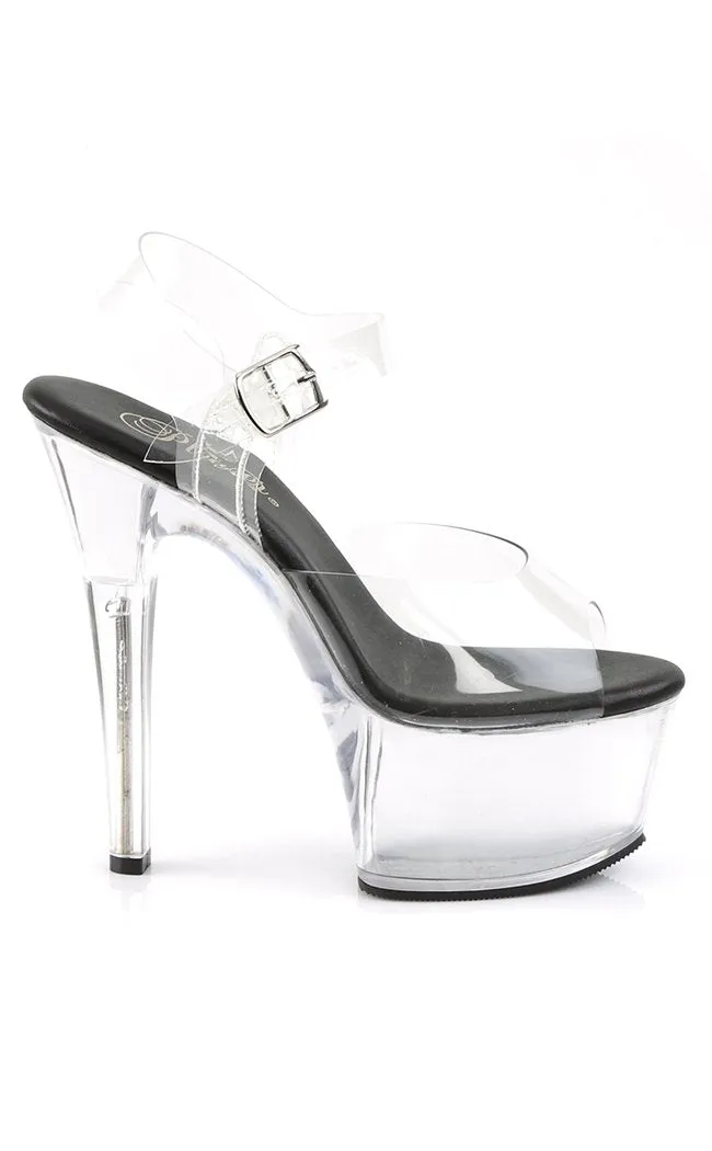 ASPIRE-608 Clear Platform Heels