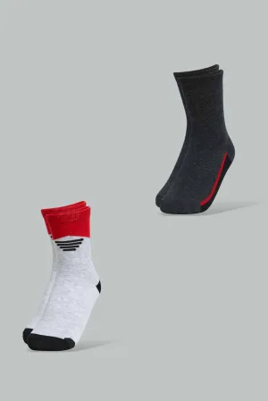 Assorted Crew Socks For Senior Boys (Pack OF 2)