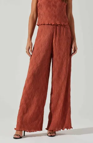 AST Janesa Wide Leg Pant in Rust