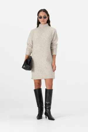 Asta Knit Dress White Marle