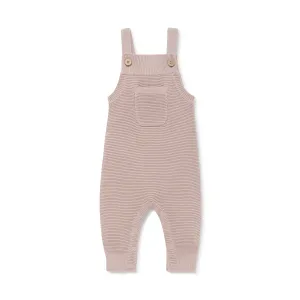 Aster and Oak Mauve Pink Knit Pocket Overalls