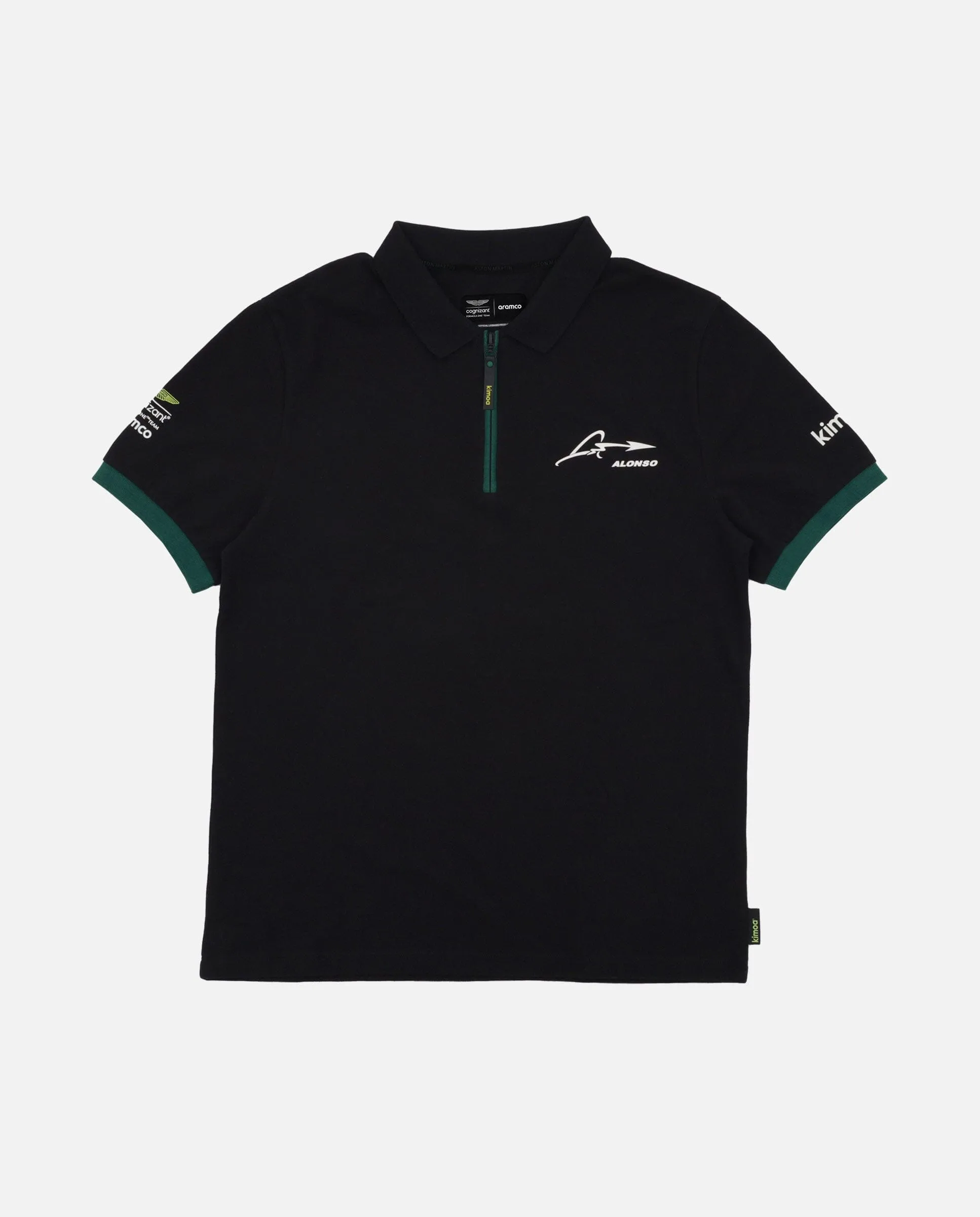 Aston Martin Cognizant F1 Kimoa Fernando Alonso Men's Lifestyle Polo-Shirt - Black