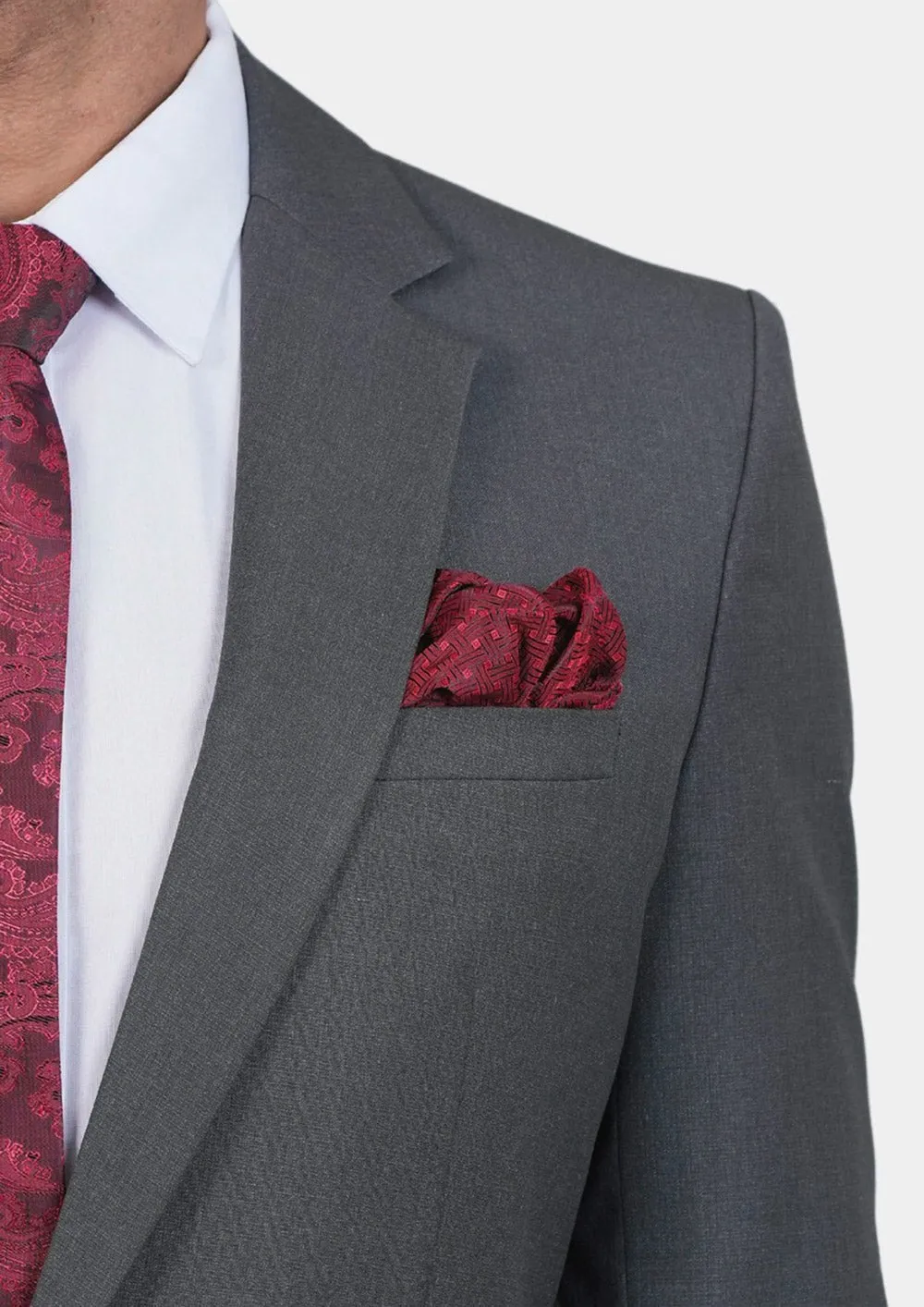 Astor Grey Charcoal Crosshatch Suit