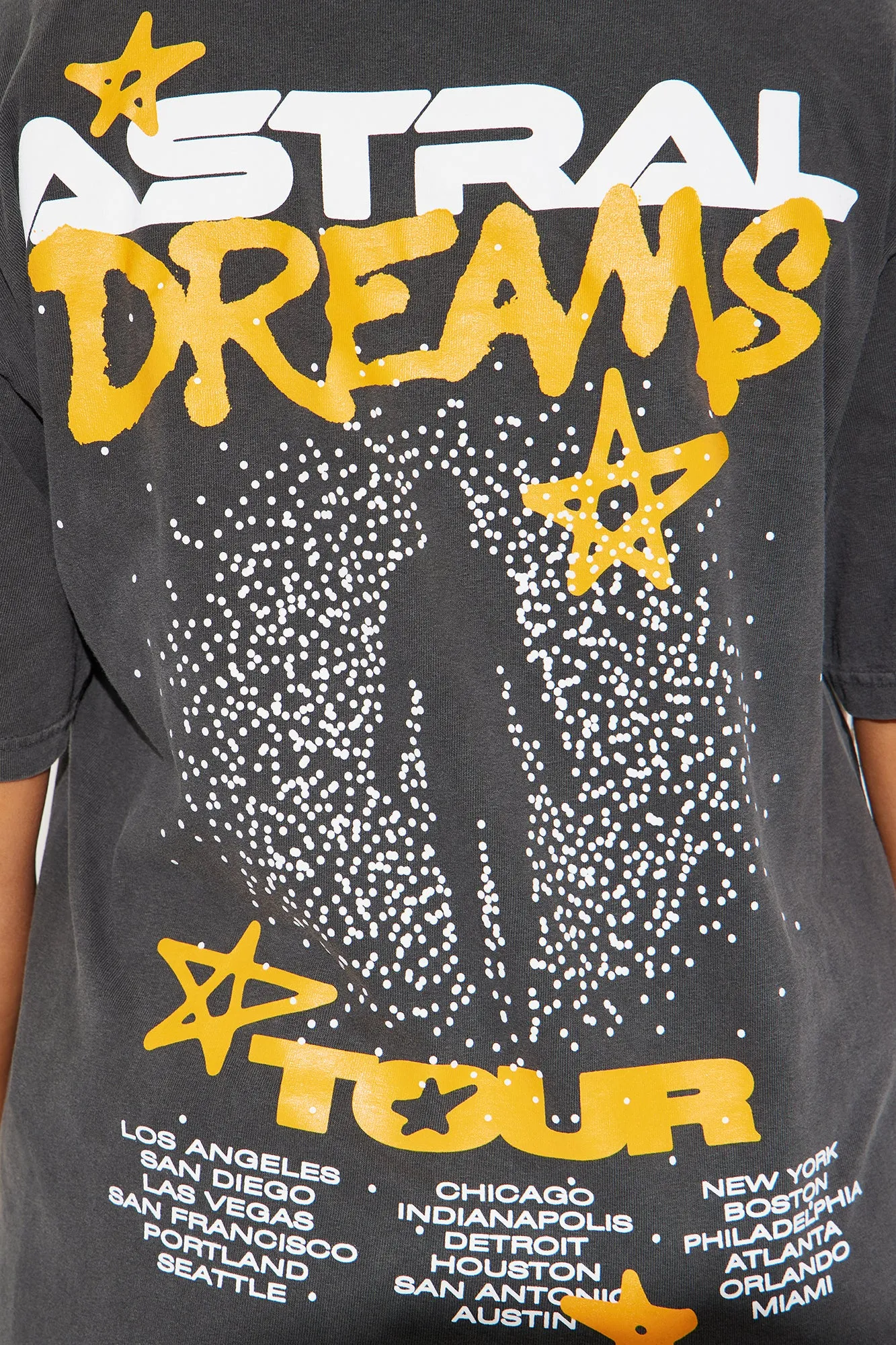 Astral Dream Vintage Washed Tee - Black Wash