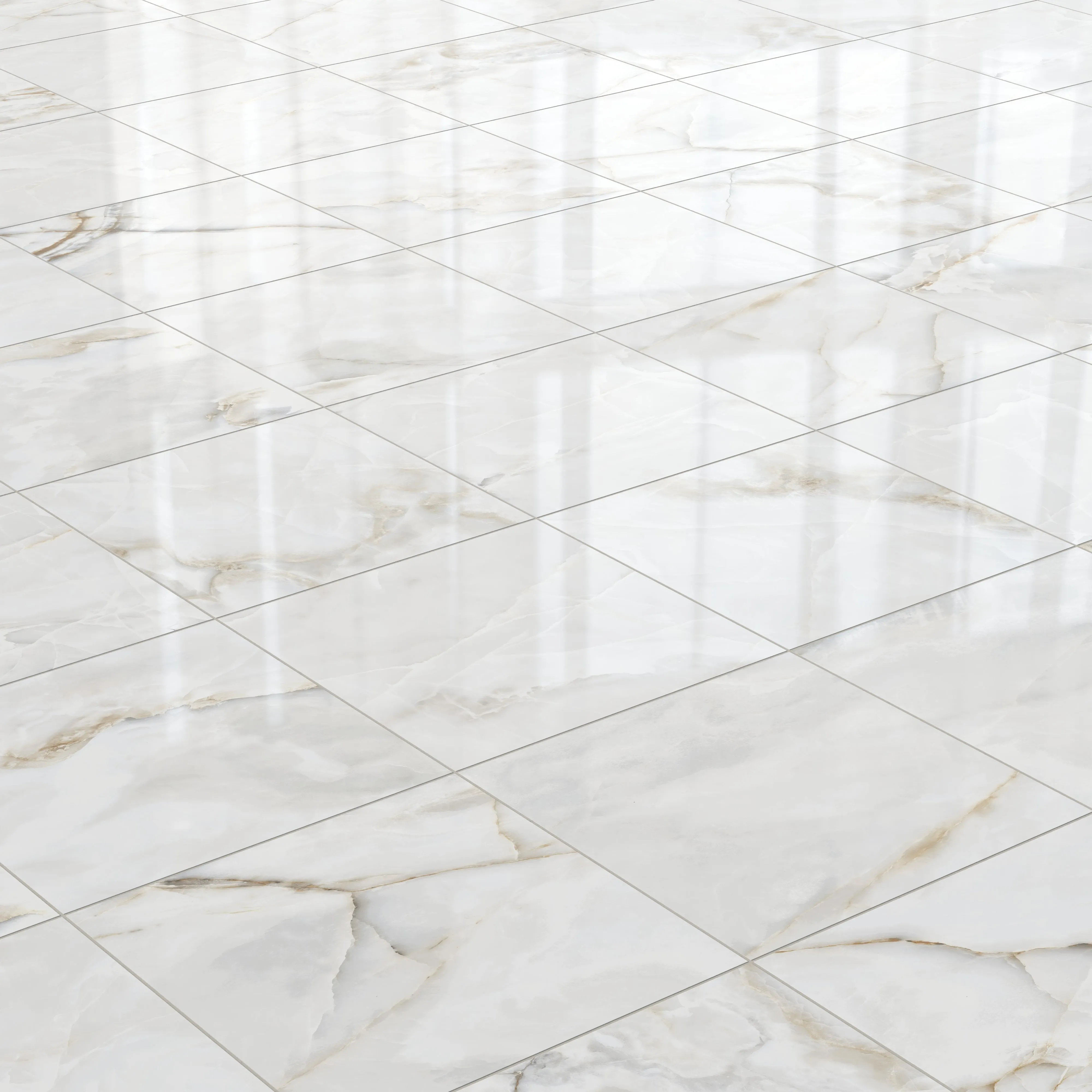 Astrid 24x24 Polished Porcelain Tile in Pearl