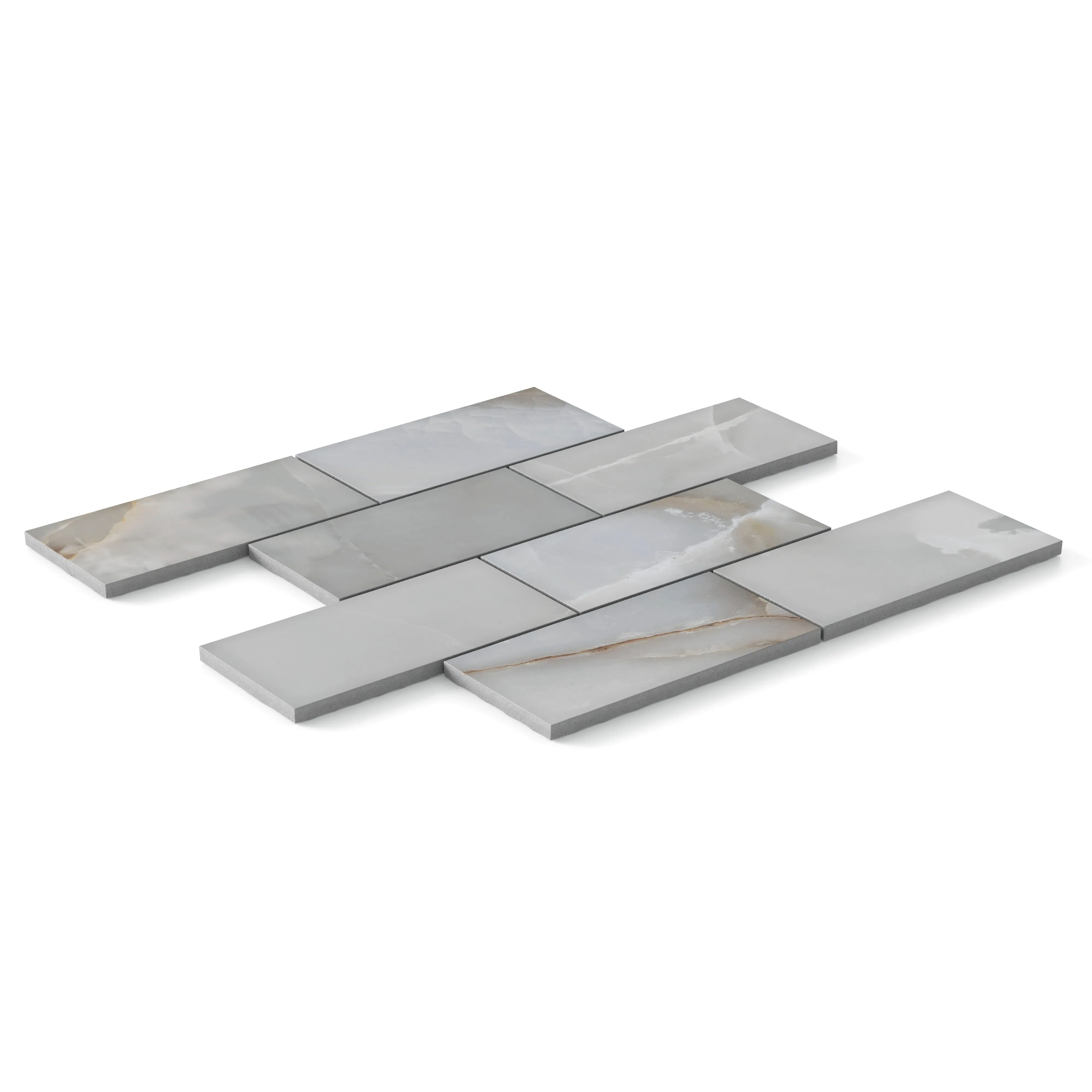 Astrid 3x6 Matte Porcelain Mosaic Tile in Slate