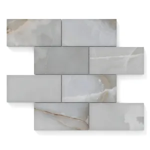 Astrid 3x6 Matte Porcelain Mosaic Tile in Slate