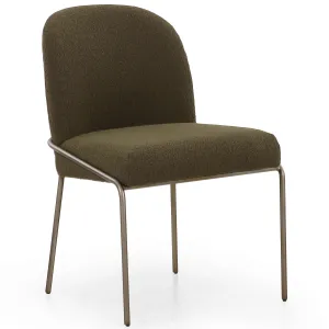 Astrud Dining Chair, Boucle Olive, Set of 2