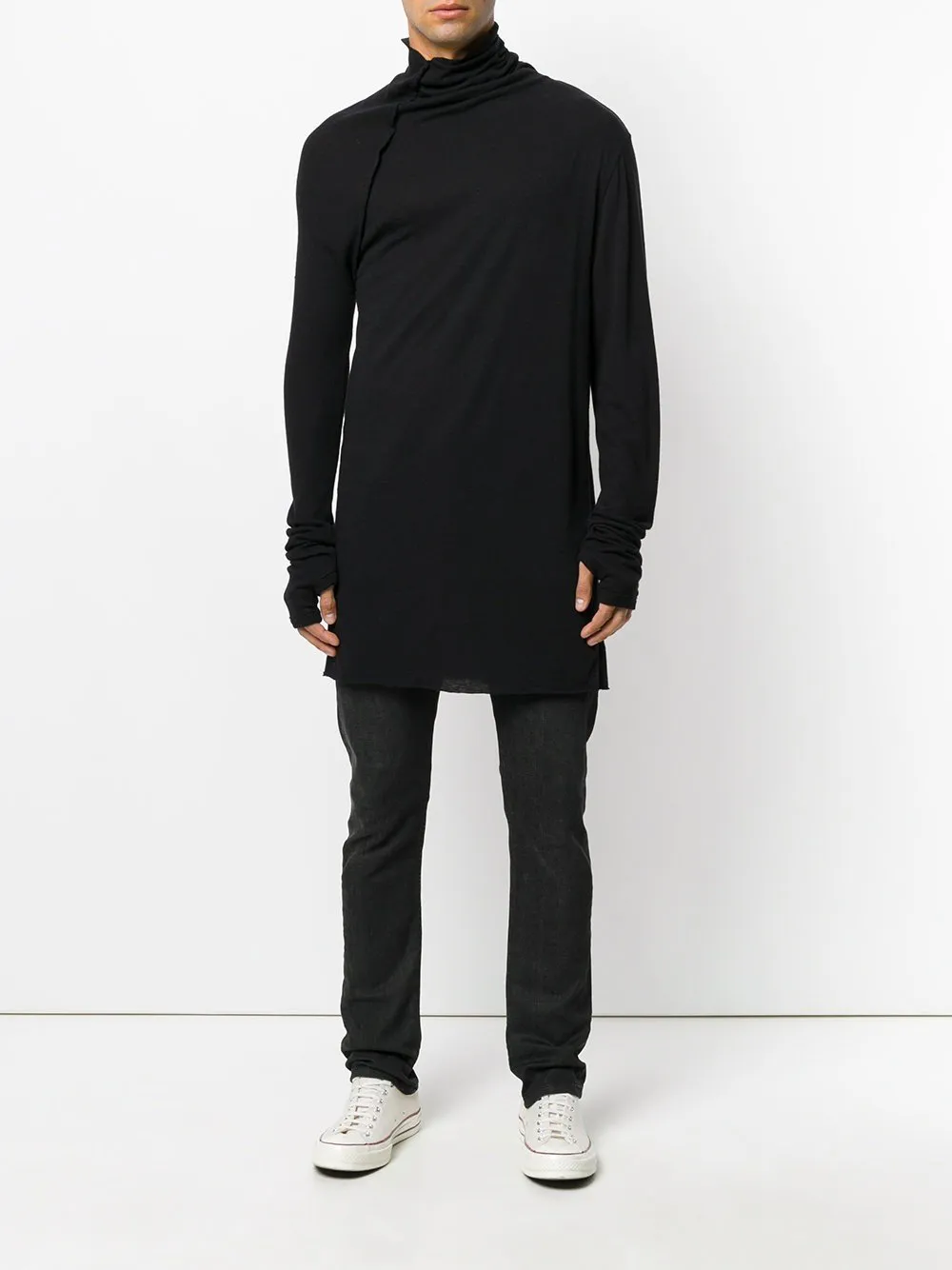 Asymmetric Jumper Black