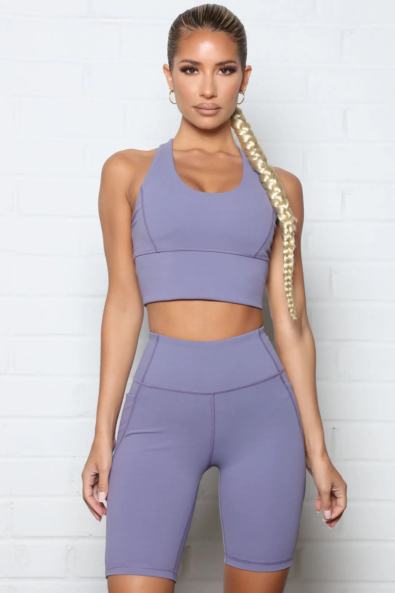 At Ease Active Sports Bra In Power Flex - Lilac