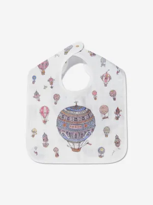 Atelier Choux Baby Hot Air Balloons Large Bib in White