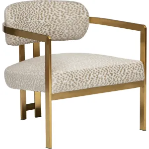 Athena Accent Chair, Cloud Beige/Brushed Gold