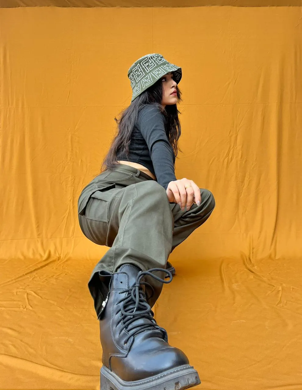 Athena Khakhi green cargo pants