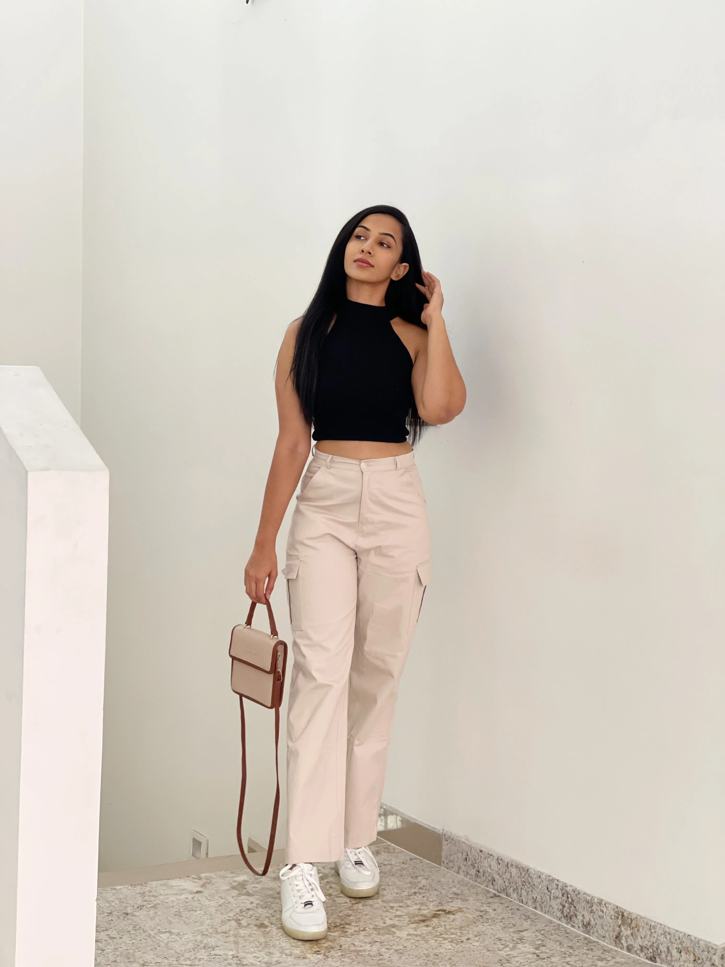 Athena  nude beige cargo pants