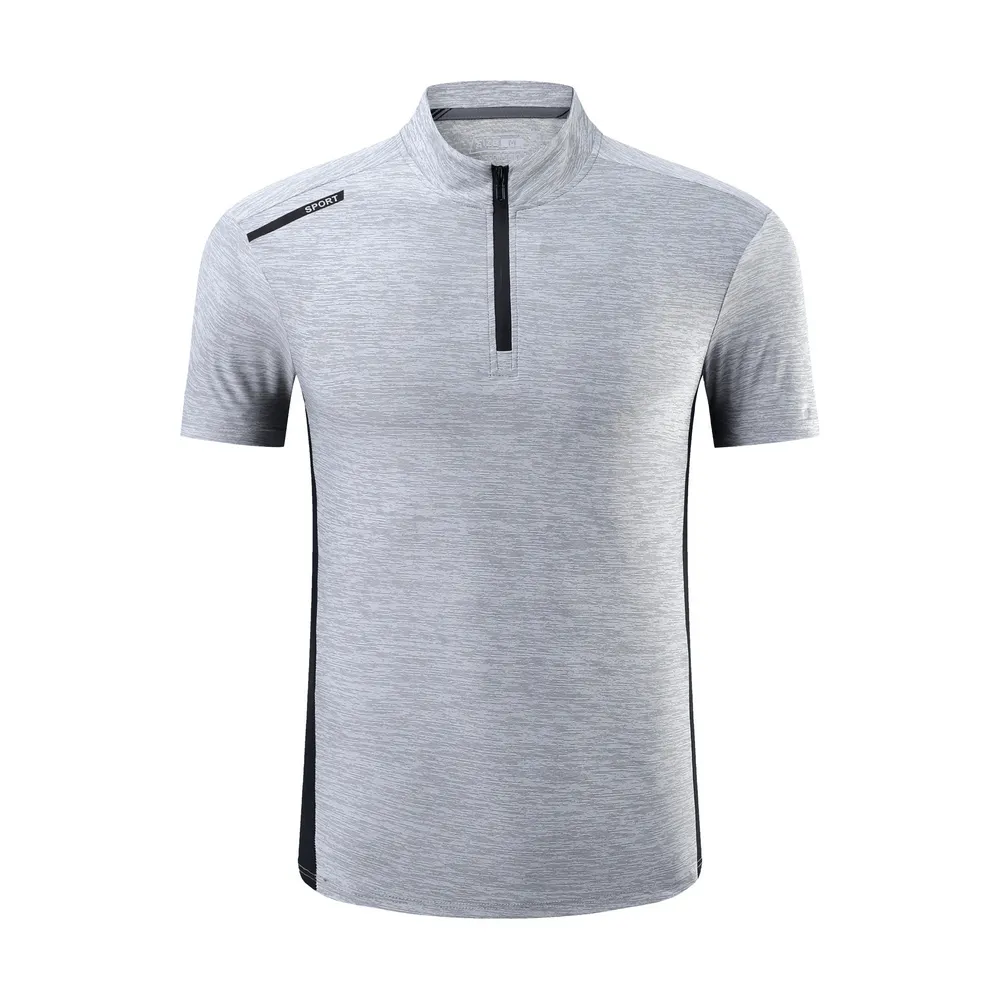 Athletic Breathable Fit Zip High Collar T-Shirt - SF2158