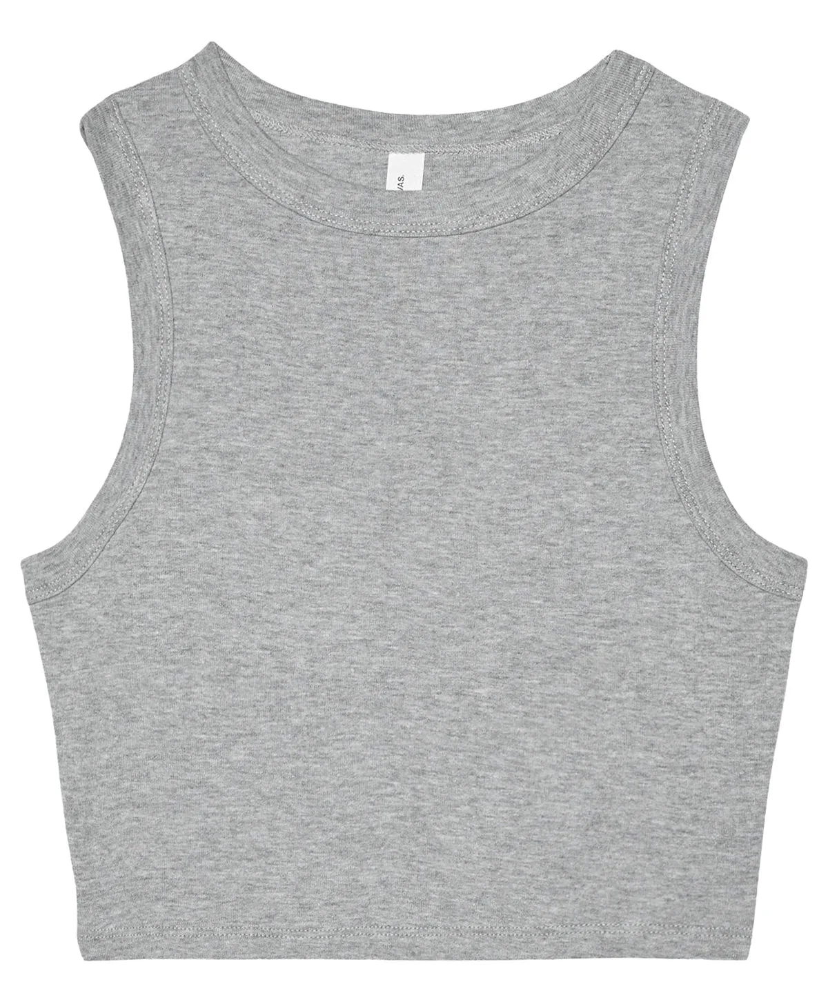 Athletic Heather - Women’s micro rib muscle crop tank