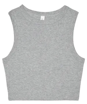 Athletic Heather - Women’s micro rib muscle crop tank