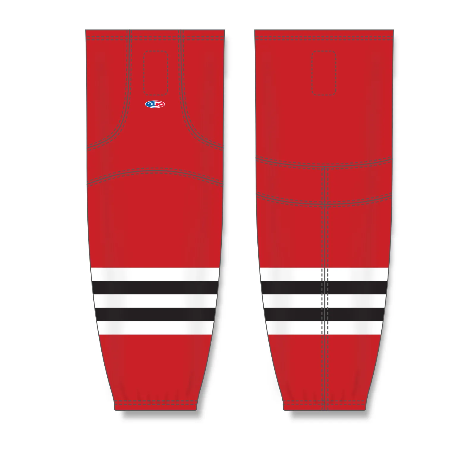 Athletic Knit (AK) HS2100-304 Niagara Icedogs Red Mesh Ice Hockey Socks