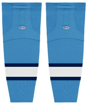 Athletic Knit (AK) HS2100-828 2008 Pittsburgh Penguins Third Sky Blue Mesh Ice Hockey Socks