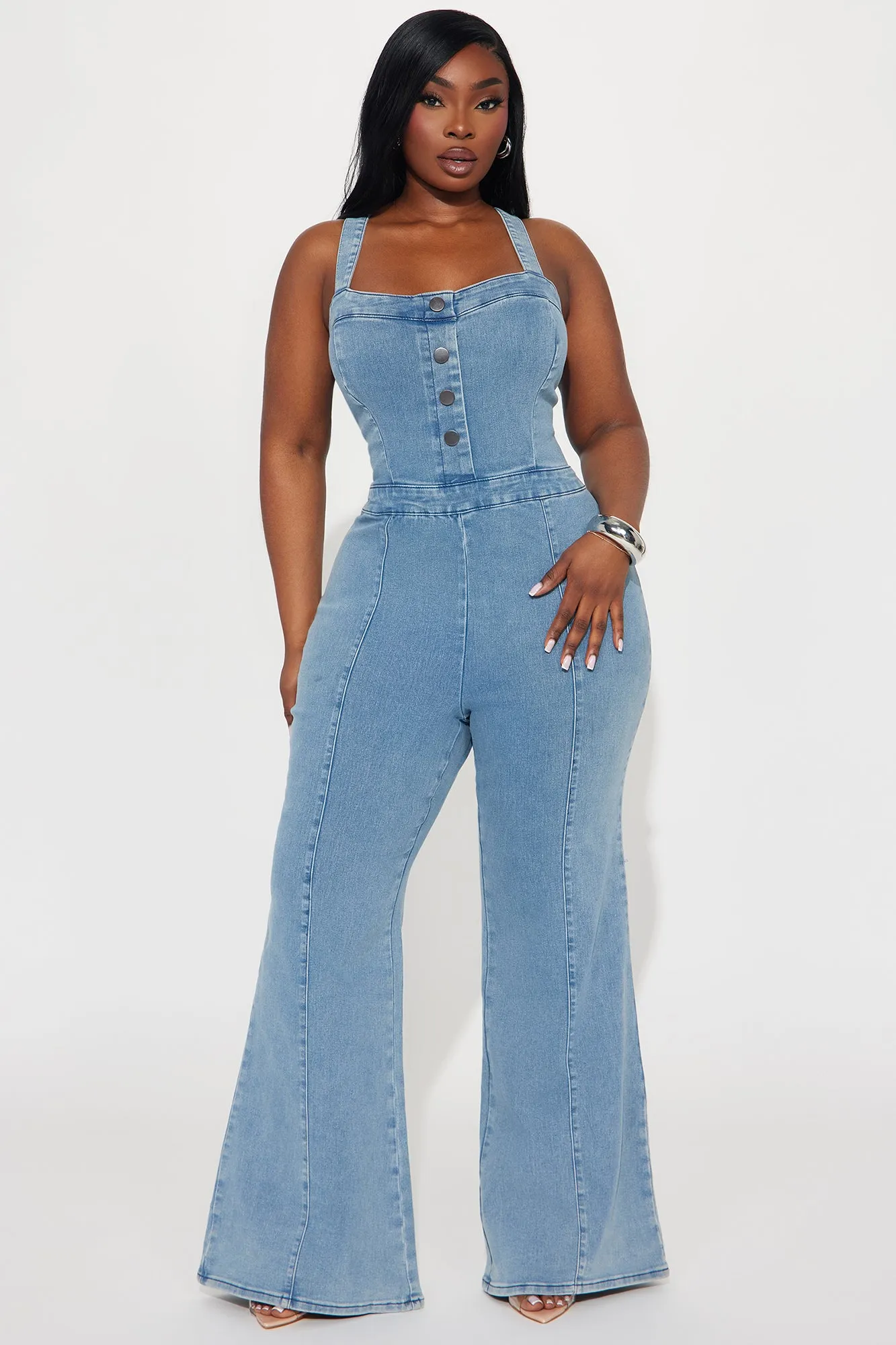 Atlanta Denim Jumpsuit - Light Wash