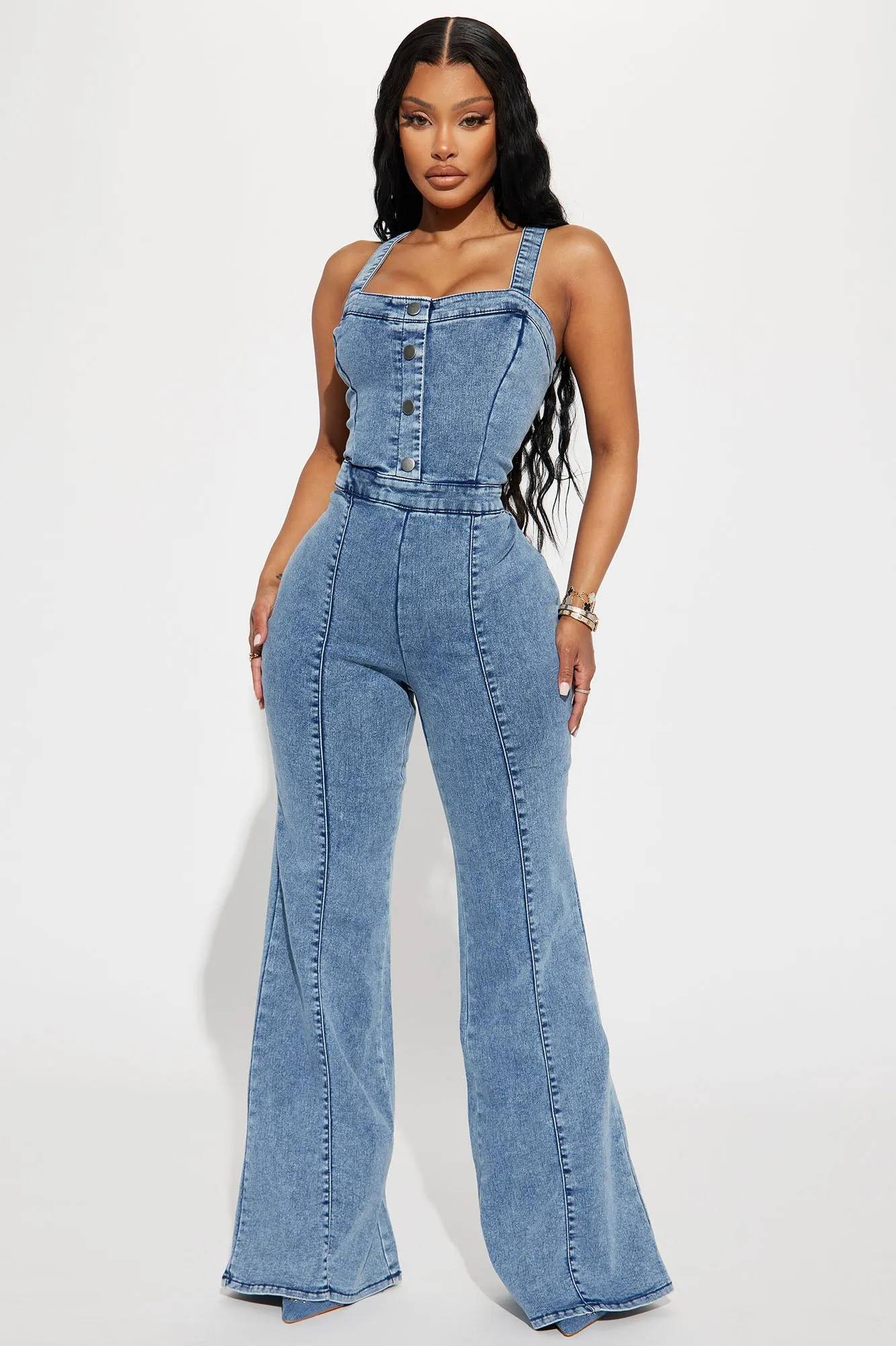 Atlanta Denim Jumpsuit - Light Wash