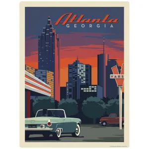 Atlanta Georgia Varsity Drive In Vinyl Sticker