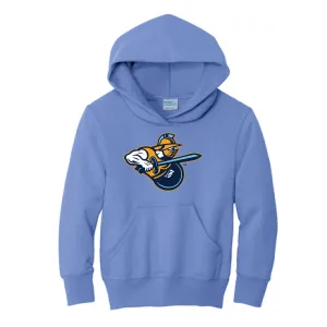 Atlanta Gladiators Youth Columbia Blue Secondary Logo Fleece Hoodie