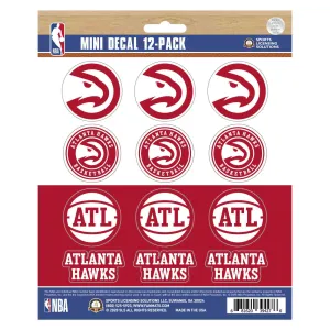 Atlanta Hawks 12 Count Mini Decal Sticker Pack