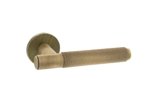 Atlantic Crompton Designer Lever on 5mm Slimline Round Rose - Yester Bronze