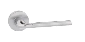 Atlantic Forme Milly Designer Lever on Minimal Round Rose - Satin Chrome/Polished Chrome