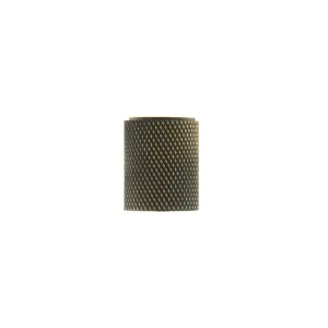 Atlantic Watson Cylinder Knurled Cabinet Knob on Concealed Fix - Antique Brass