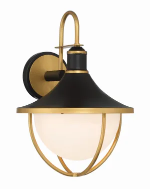 Atlas 1 Light Matte Black   Textured Gold Outdoor Sconce - C193-ATL-702-MK-TG