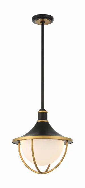 Atlas 3 Light Matte Black   Textured Gold Outdoor Pendant - C193-ATL-705-MK-TG