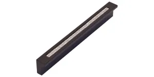 Atlas Homewares Bar Inset Czech Crystal Pull 96 MM CC 3201-BL Matte Black